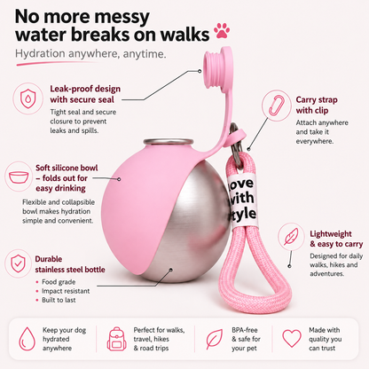 Auralax Portable Pet Bowl Bottle